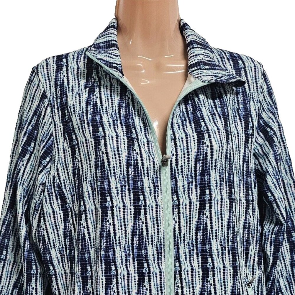 Peter Millar Women Size L Golf Katy Full Zip Layer Jacket Blue UPF50 Sun Pro - Picture 2 of 12